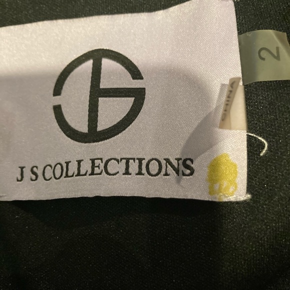 JS COLLECTIONS sz2 black sewn stripe design dress - Picture 4 of 8